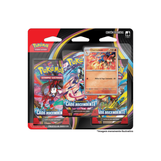 (PT-BR) Blister Triplo Pokémon ME04 – Caos Ascendente