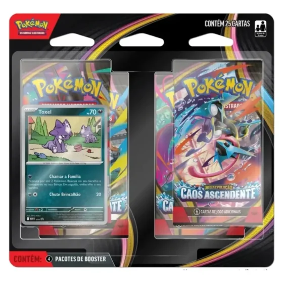 (PT-BR) Blister Quádruplo Pokémon ME04 – Caos Ascendente