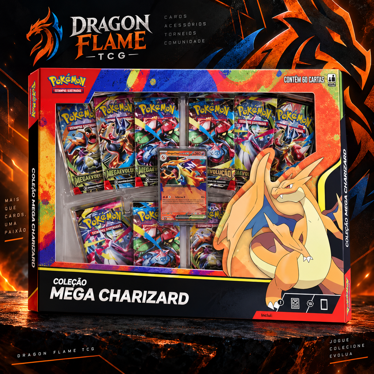 (PT-BR) Box Pokémon – Mega Charizard Y ex