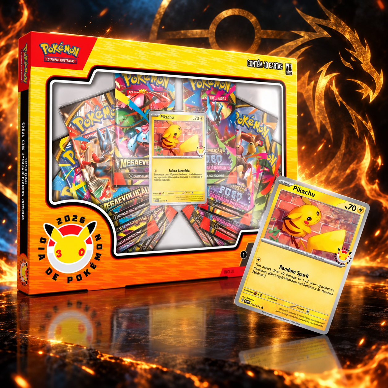 (PT-BR) Box Pokémon – Dia de Pokémon 2026 – Pikachu