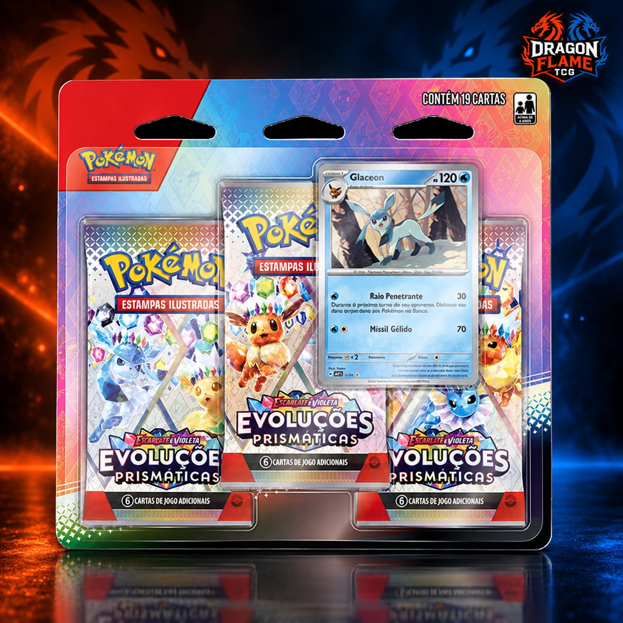 (PT-BR) Blister Triplo Pokémon SV8.5 – Evoluções Prismáticas - Imagem 2