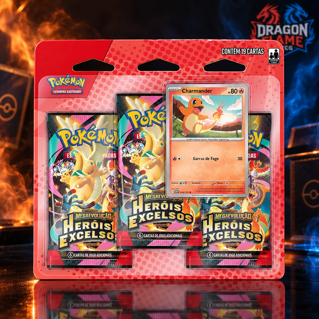 (PT-BR) Blister Triplo Pokémon ME2.5 – Heróis Excelsos - Imagem 2